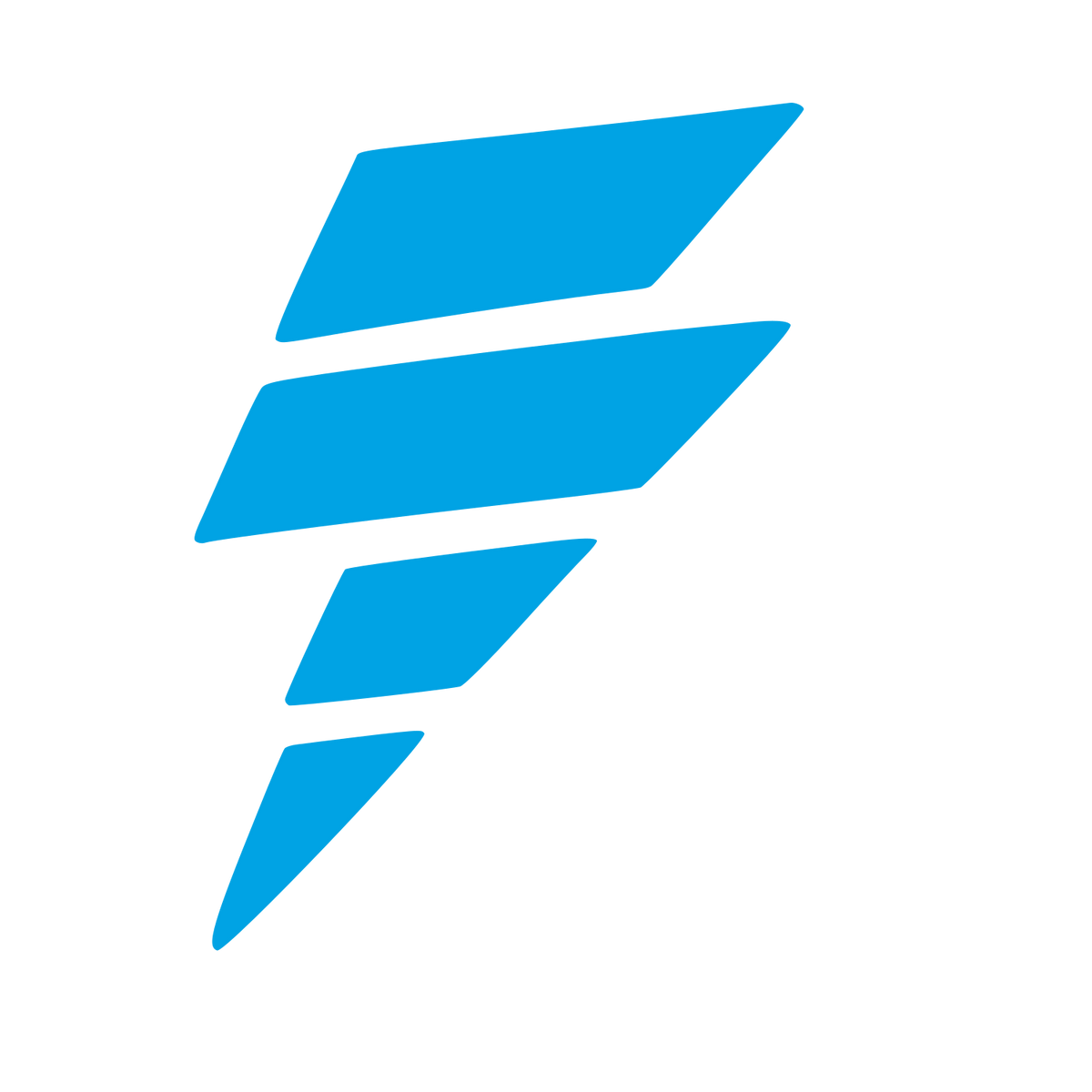 Stacked Bolt Lightning Logo #00a3e4
