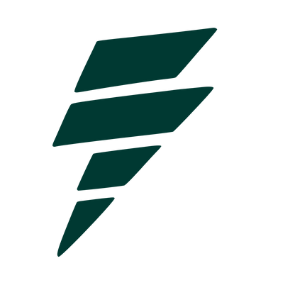 Stacked Bolt Lightning Logo #003932