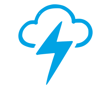 Storm Cloud Lightning Logo #00a3e4