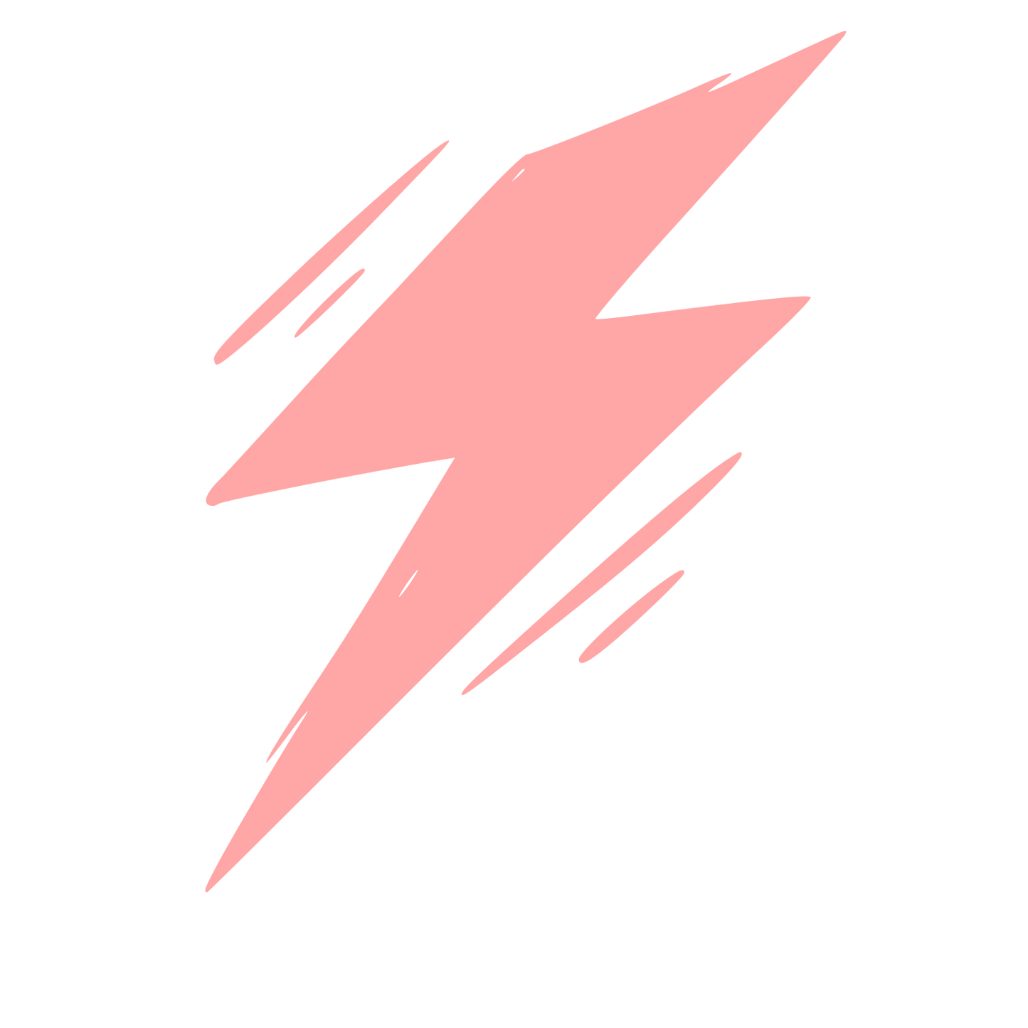 Hand-Drawn Lightning Bolt Logo #ffa6a6