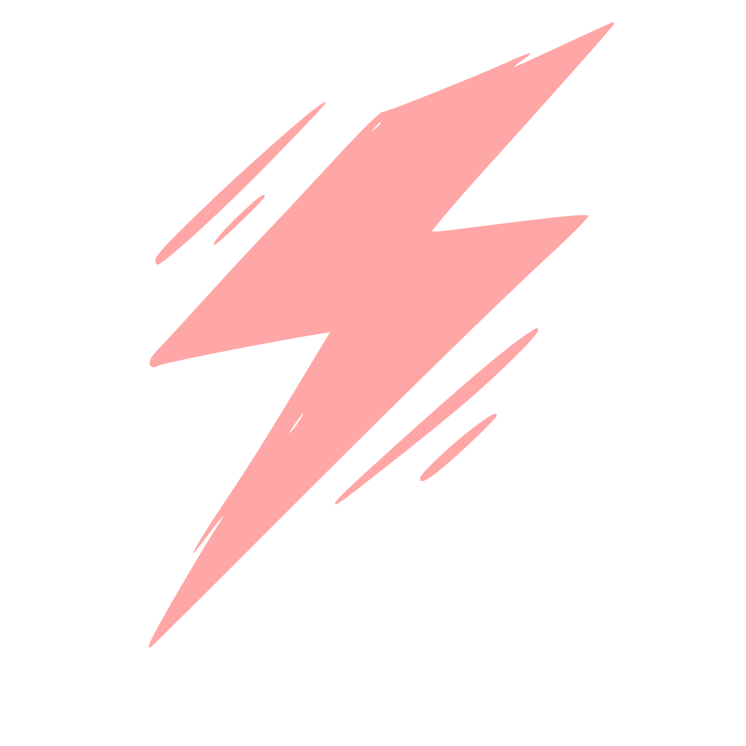 Hand-Drawn Lightning Bolt Logo #ffa6a6