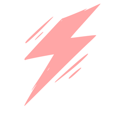 Hand-Drawn Lightning Bolt Logo #ffa6a6