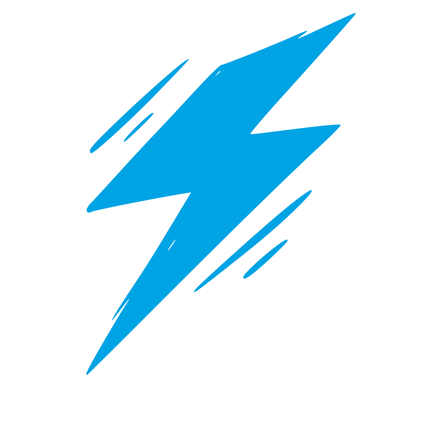 Hand-Drawn Lightning Bolt Logo #00a3e4