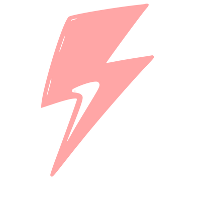 Hand-Drawn Lightning Bolt Logo #ffa6a6