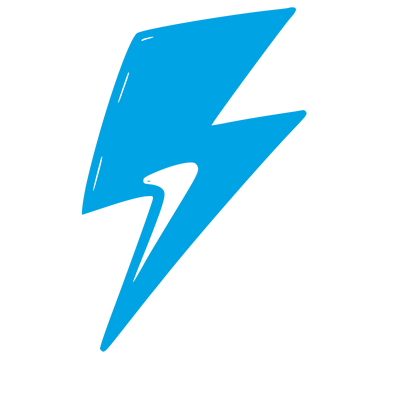 Hand-Drawn Lightning Bolt Logo #00a3e4