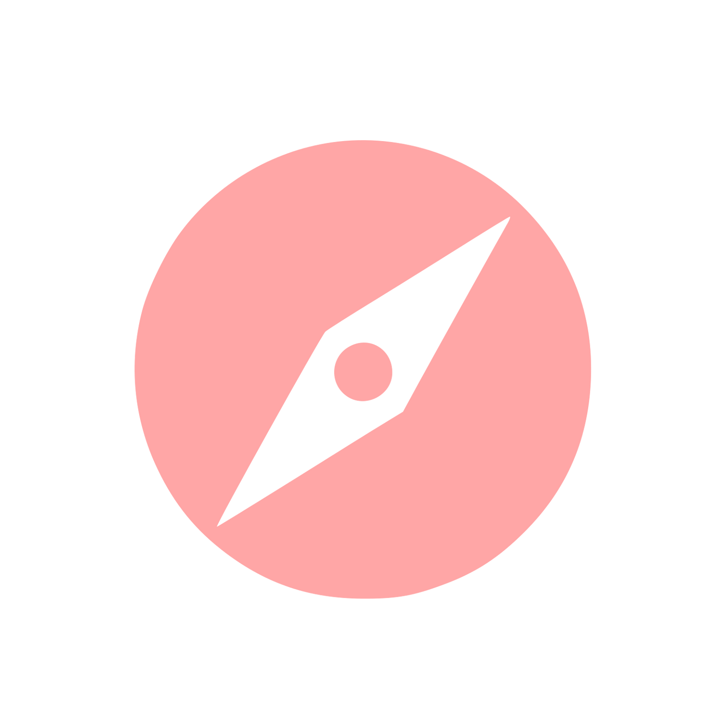Compass Circle Logo #ffa6a6