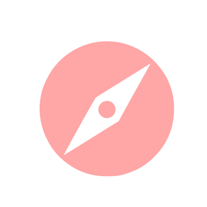 Compass Circle Logo #ffa6a6