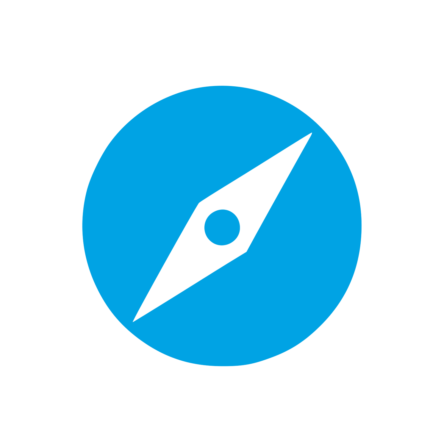 Compass Circle Logo #00a3e4