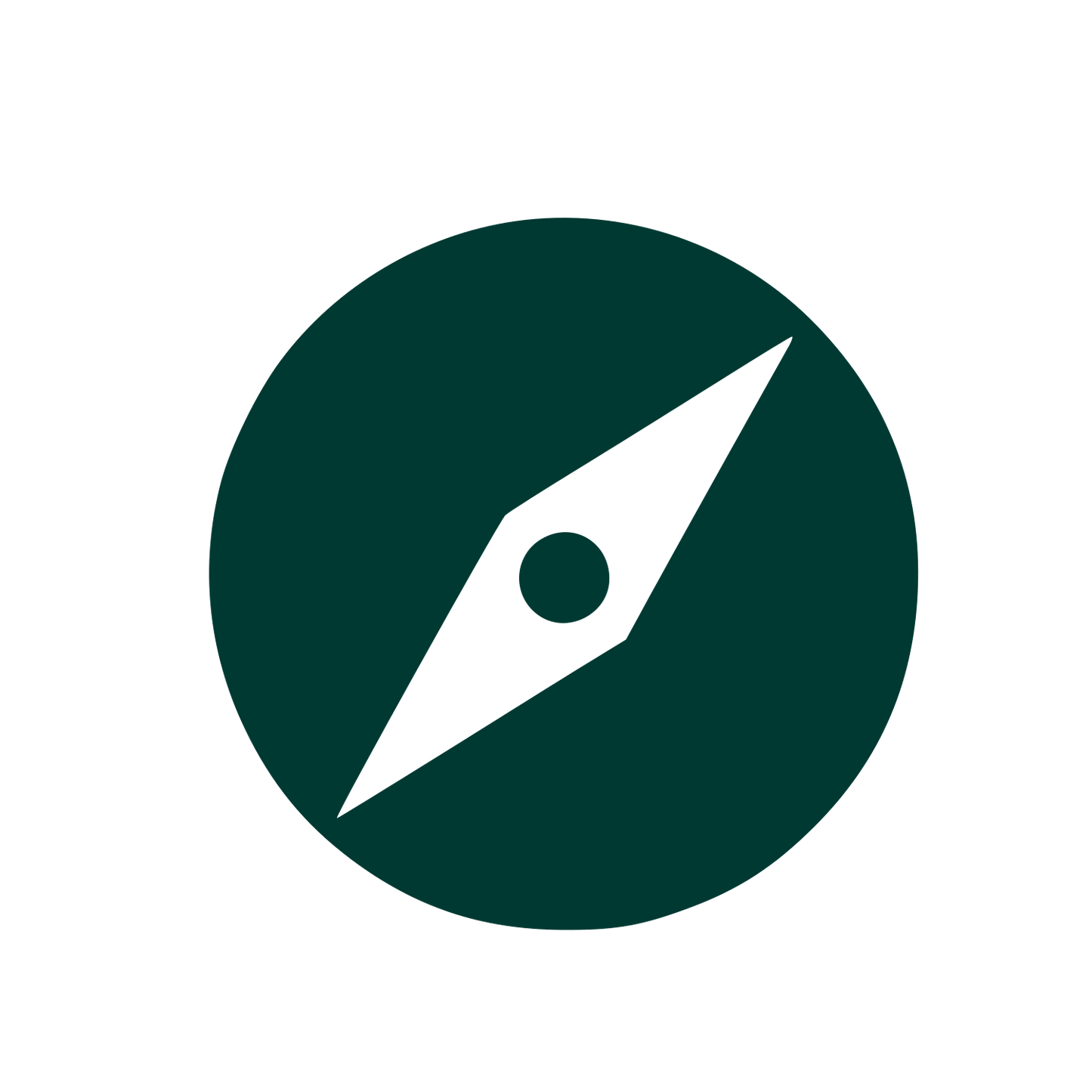 Compass Circle Logo #003932