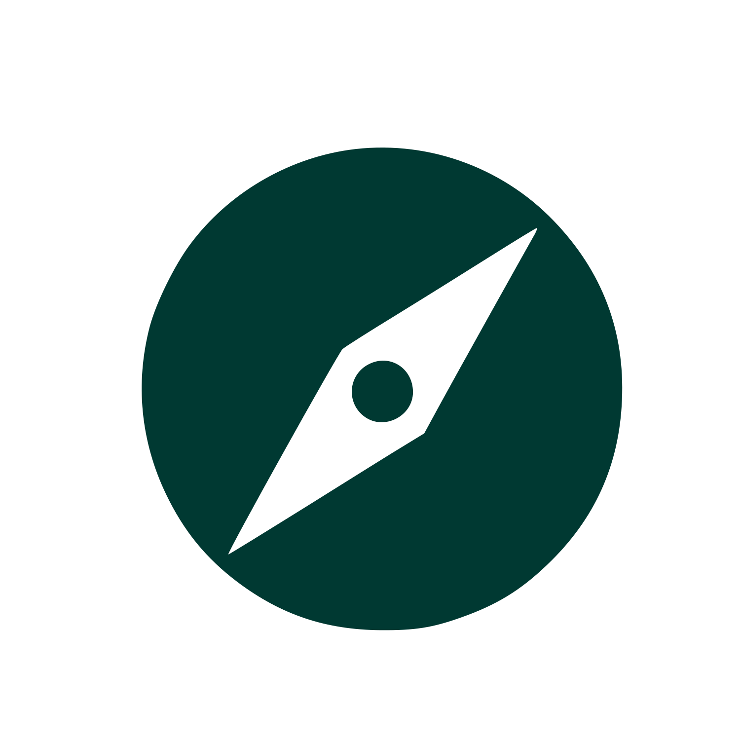 Compass Circle Logo #003932