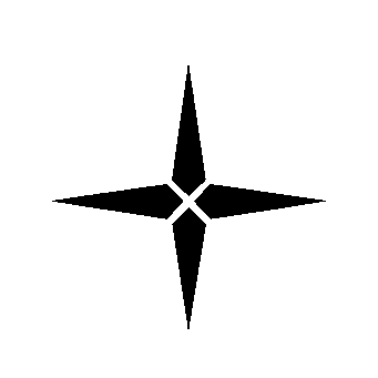 Four Point Star Compass Logo