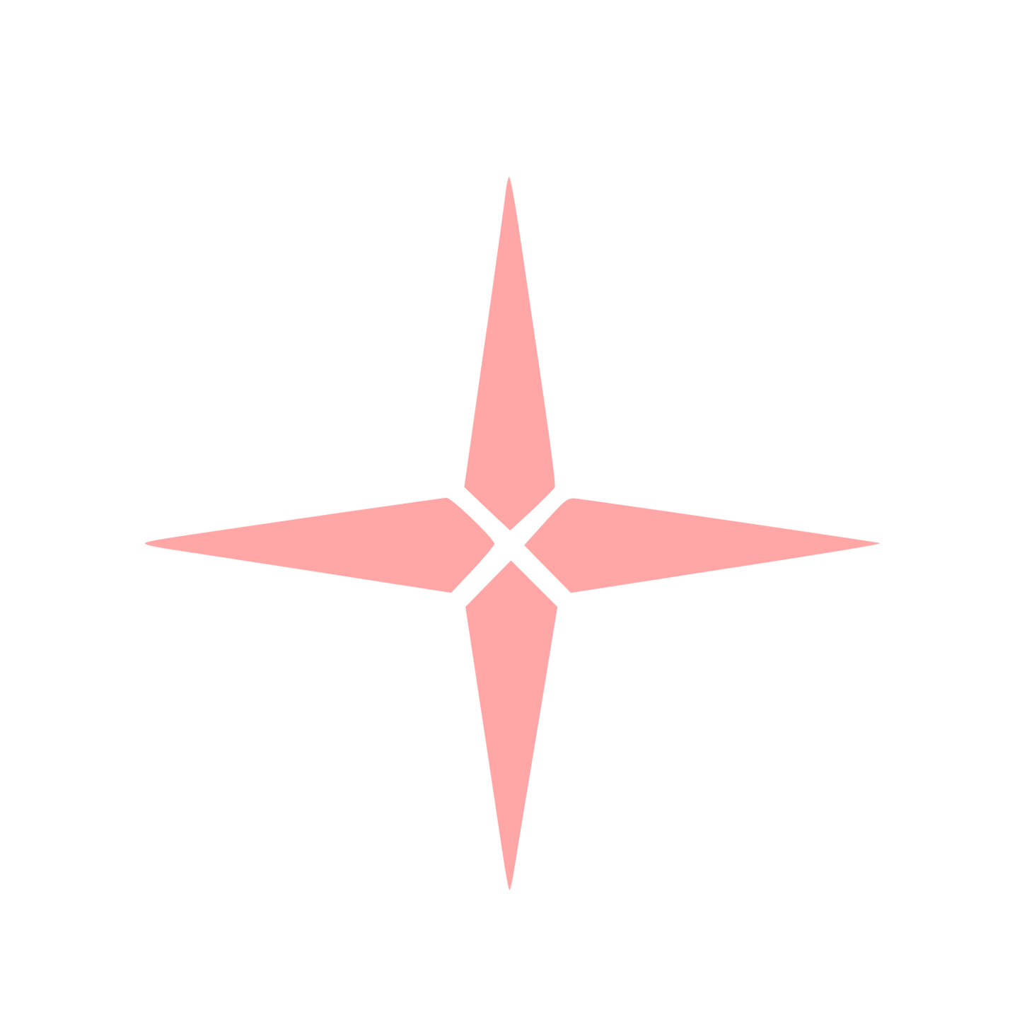 Four Point Star Compass Logo #ffa6a6