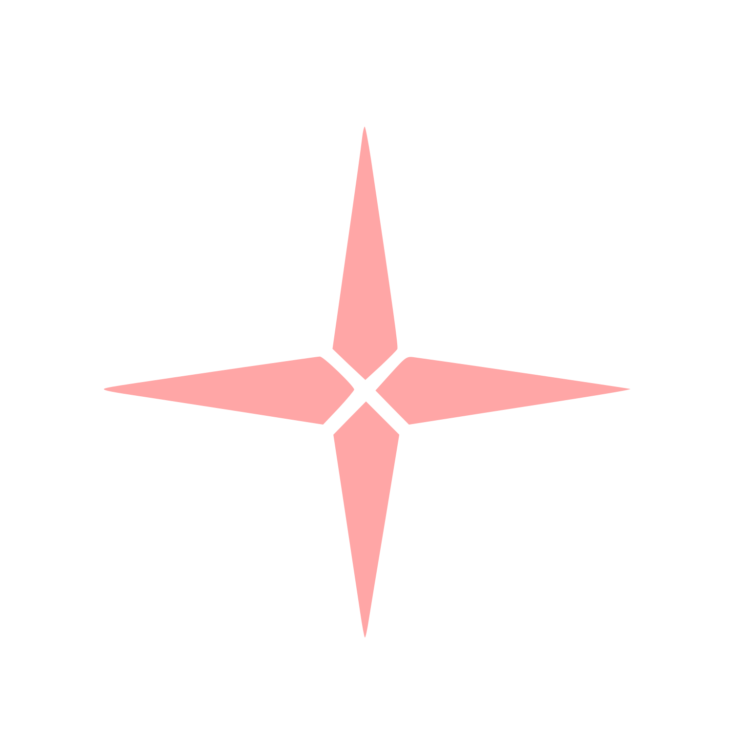 Four Point Star Compass Logo #ffa6a6