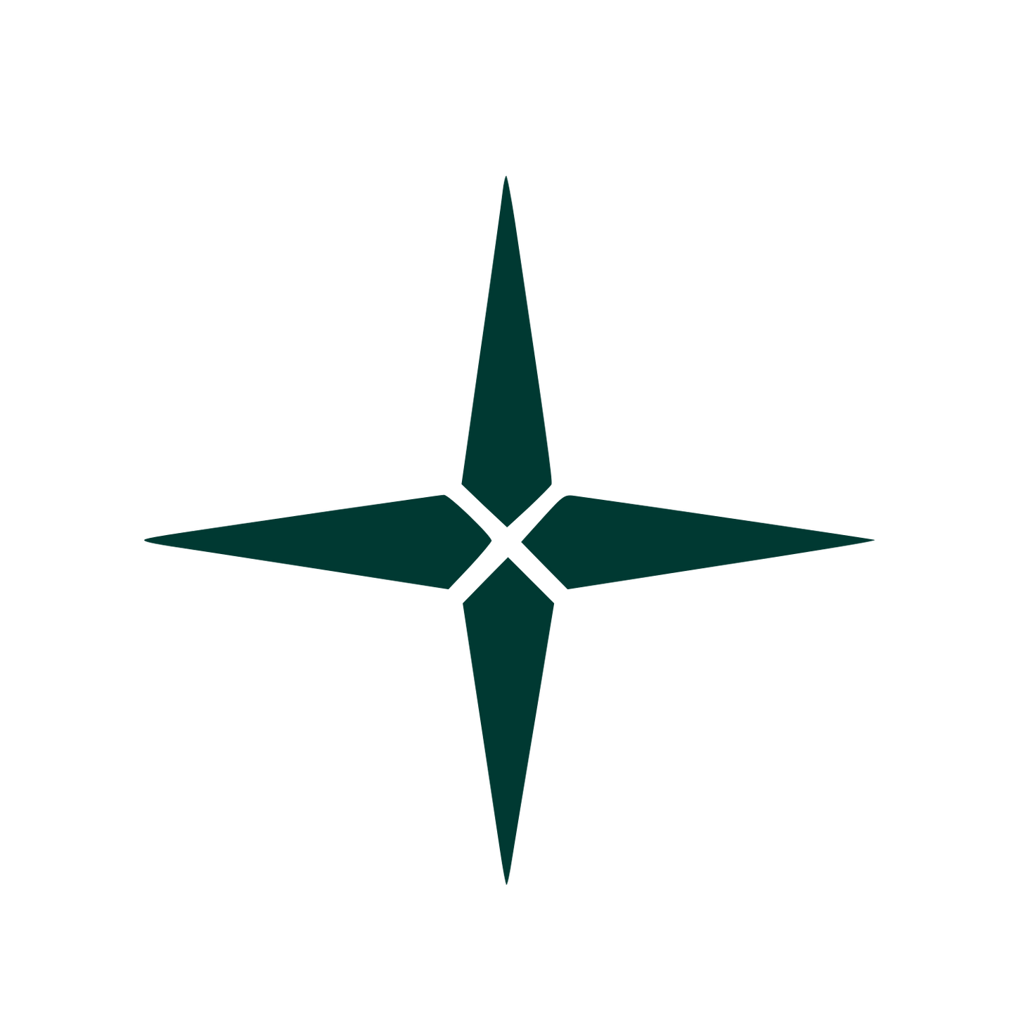 Four Point Star Compass Logo #003932