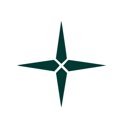 Four Point Star Compass Logo #003932
