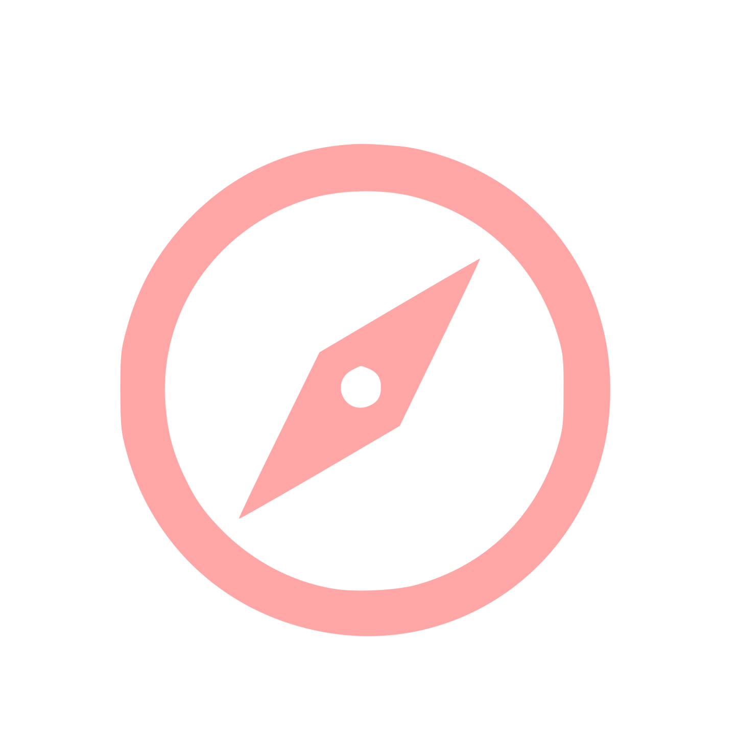 Compass Needle Circle Logo #ffa6a6