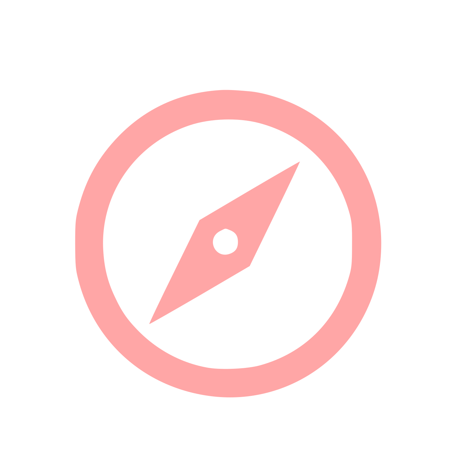 Compass Needle Circle Logo #ffa6a6