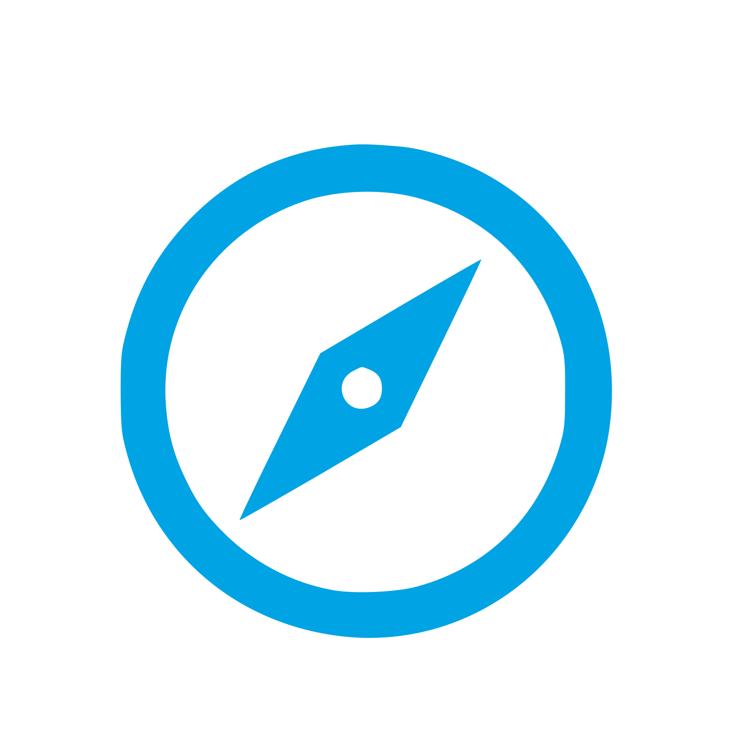 Compass Needle Circle Logo #00a3e4