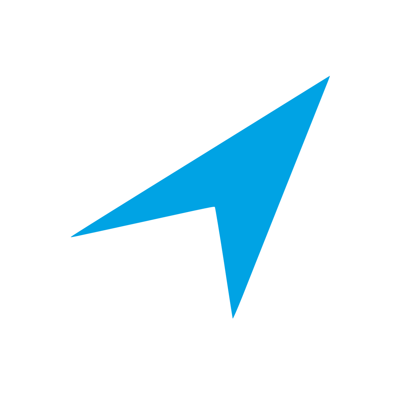 Navigation Arrow Compass Logo #00a3e4