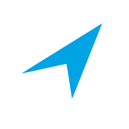 Navigation Arrow Compass Logo #00a3e4