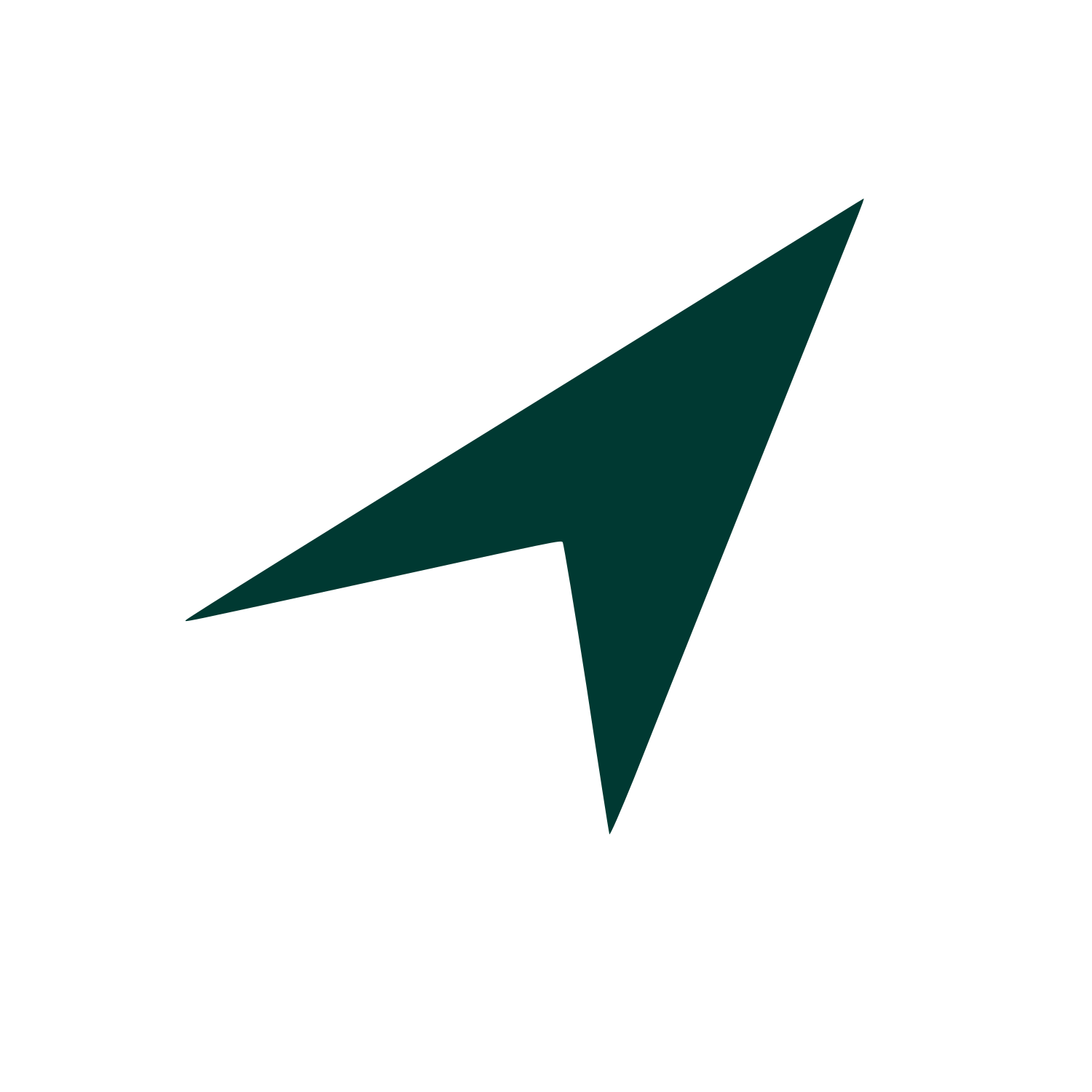 Navigation Arrow Compass Logo #003932