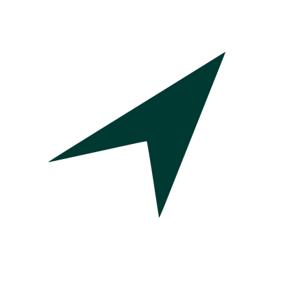 Navigation Arrow Compass Logo #003932