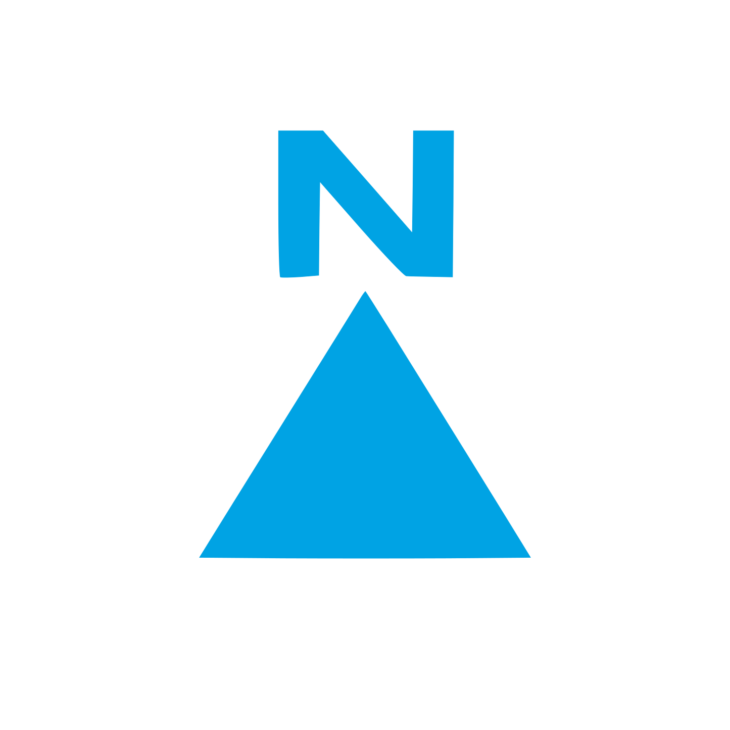 North Arrow Compass Logo #00a3e4