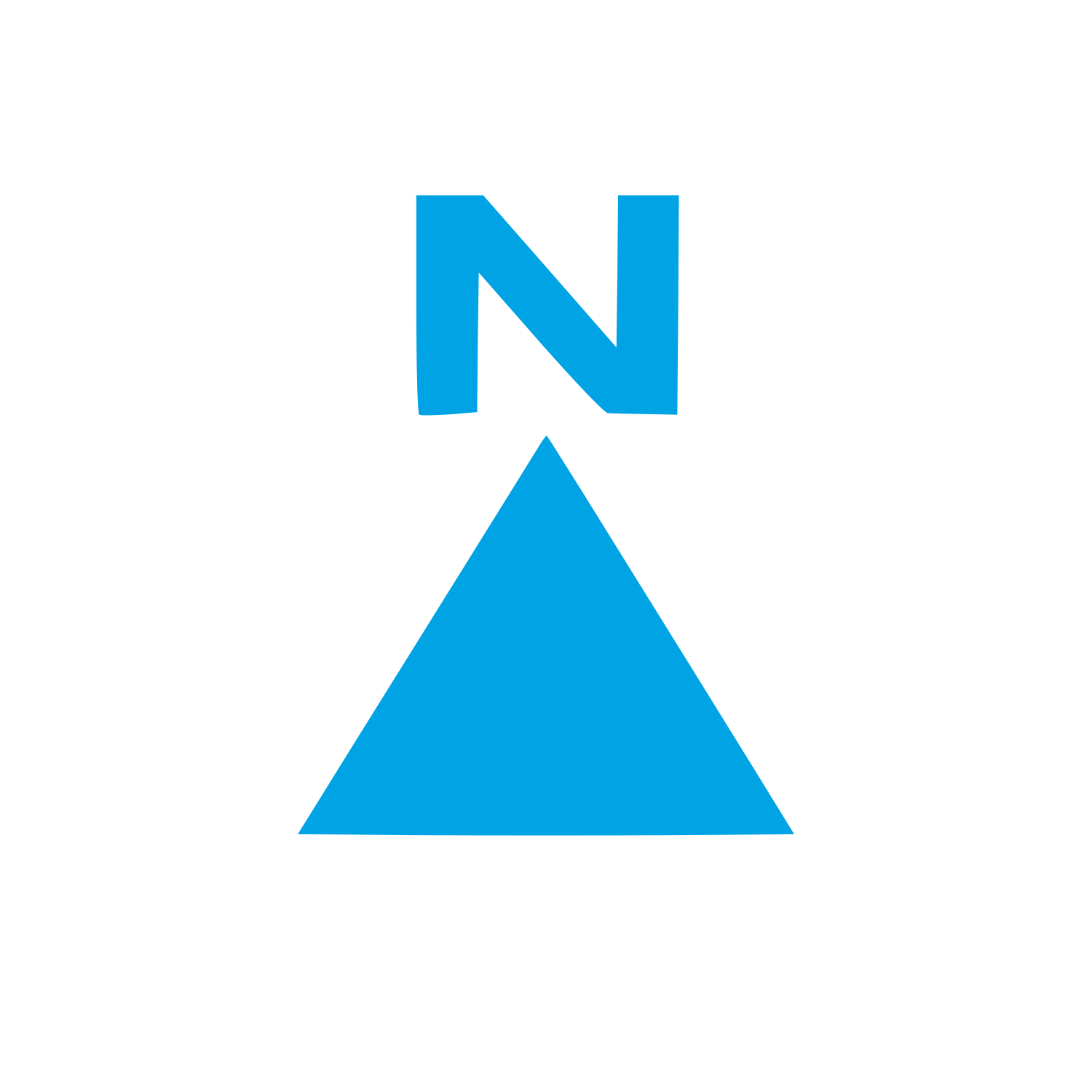 North Arrow Compass Logo #00a3e4
