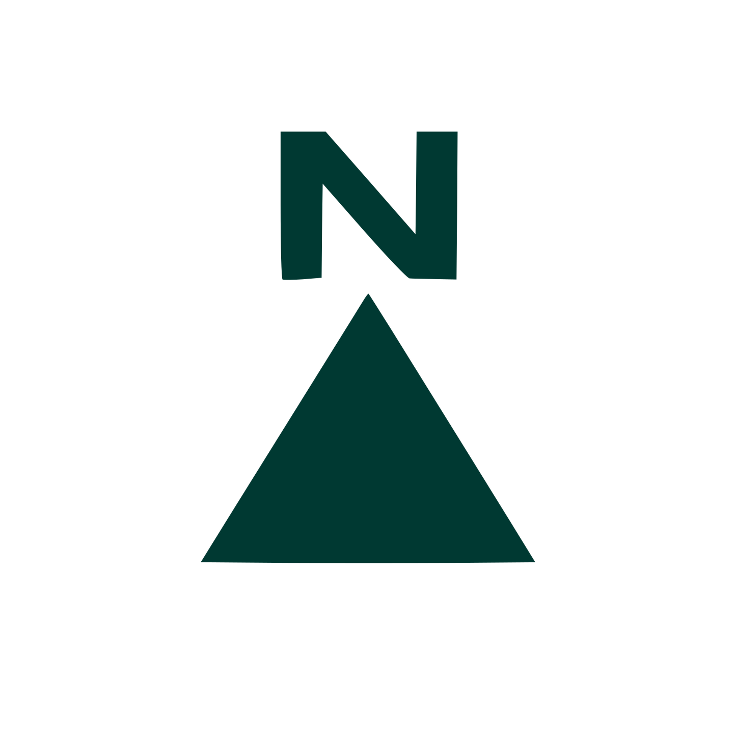 North Arrow Compass Logo #003932