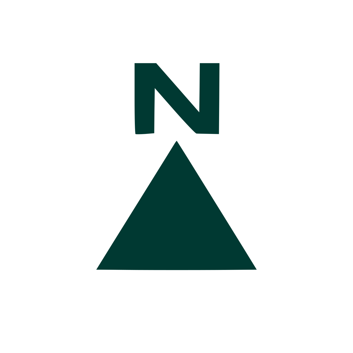 North Arrow Compass Logo #003932