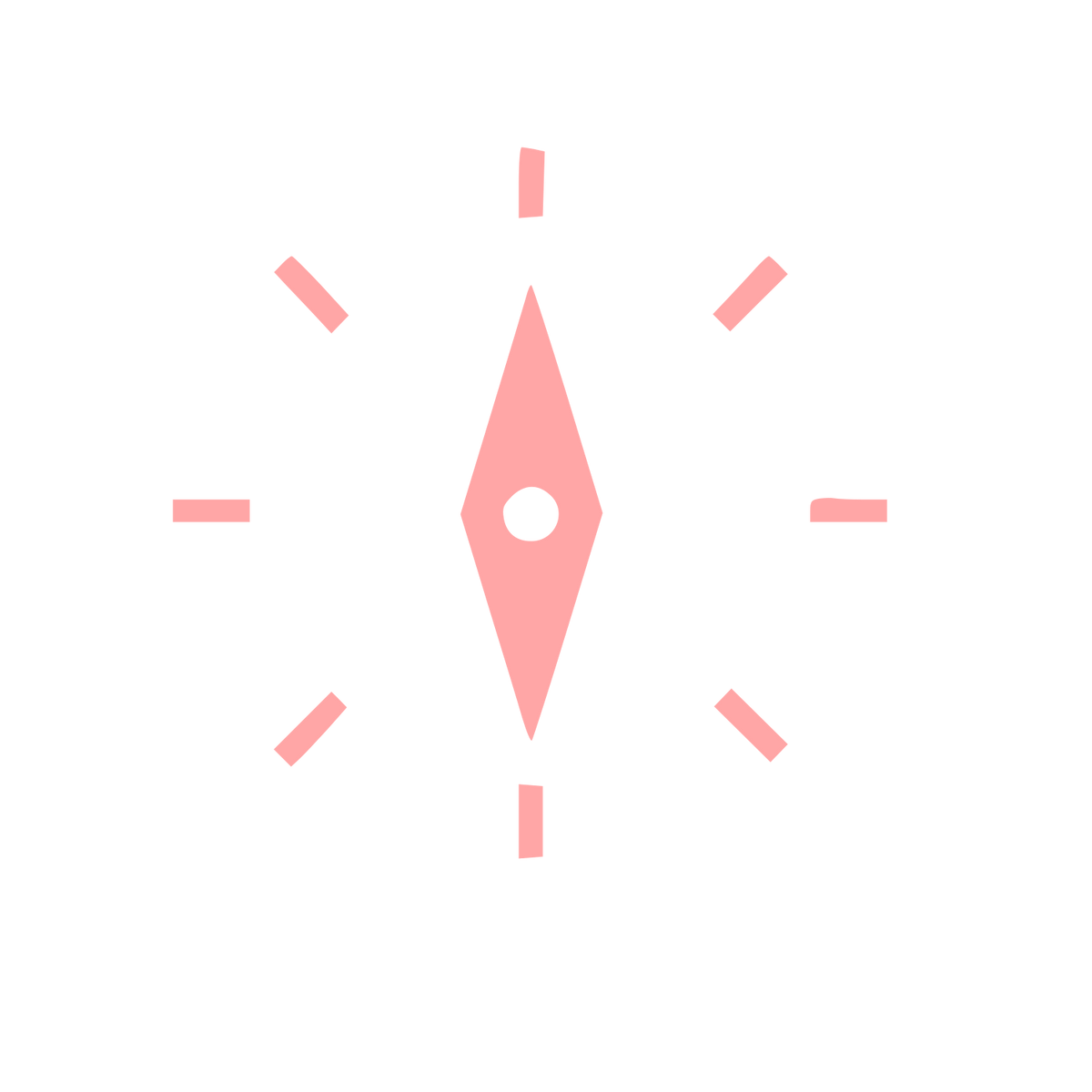 Compass Rose Direction Logo #ffa6a6