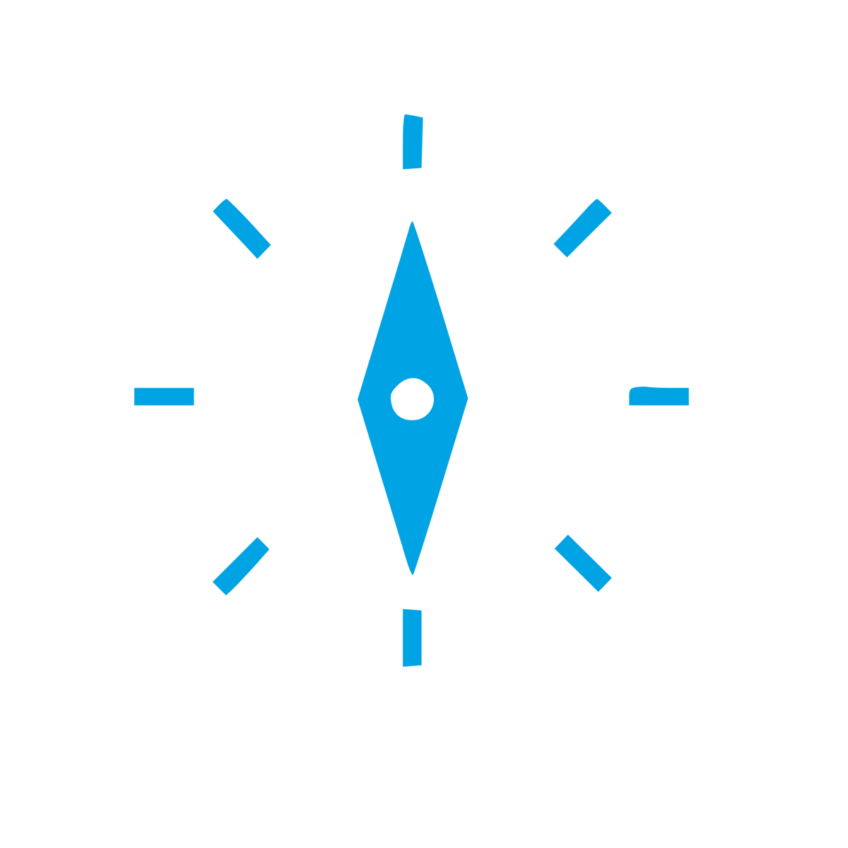 Compass Rose Direction Logo #00a3e4