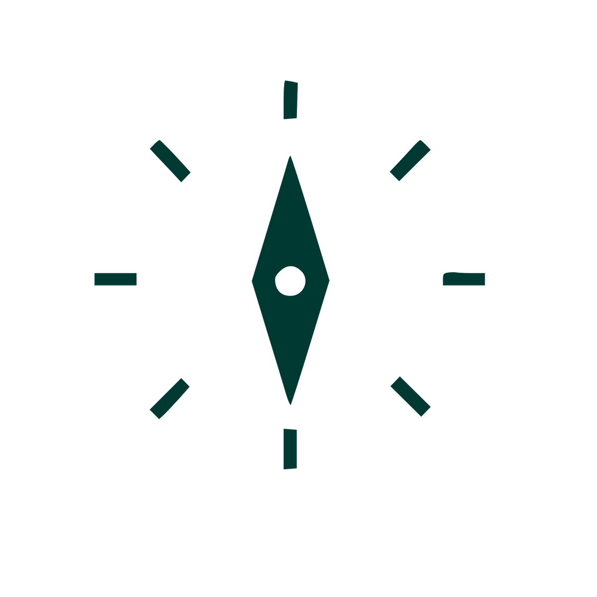 Compass Rose Direction Logo #003932