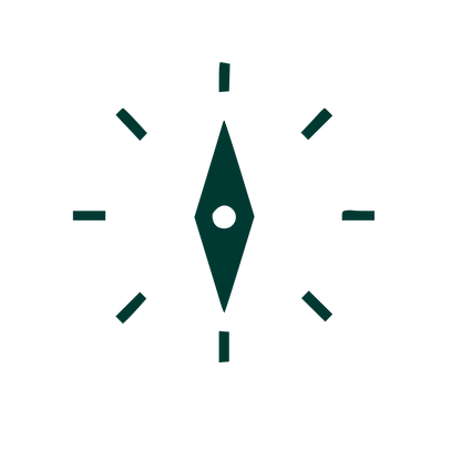Compass Rose Direction Logo #003932