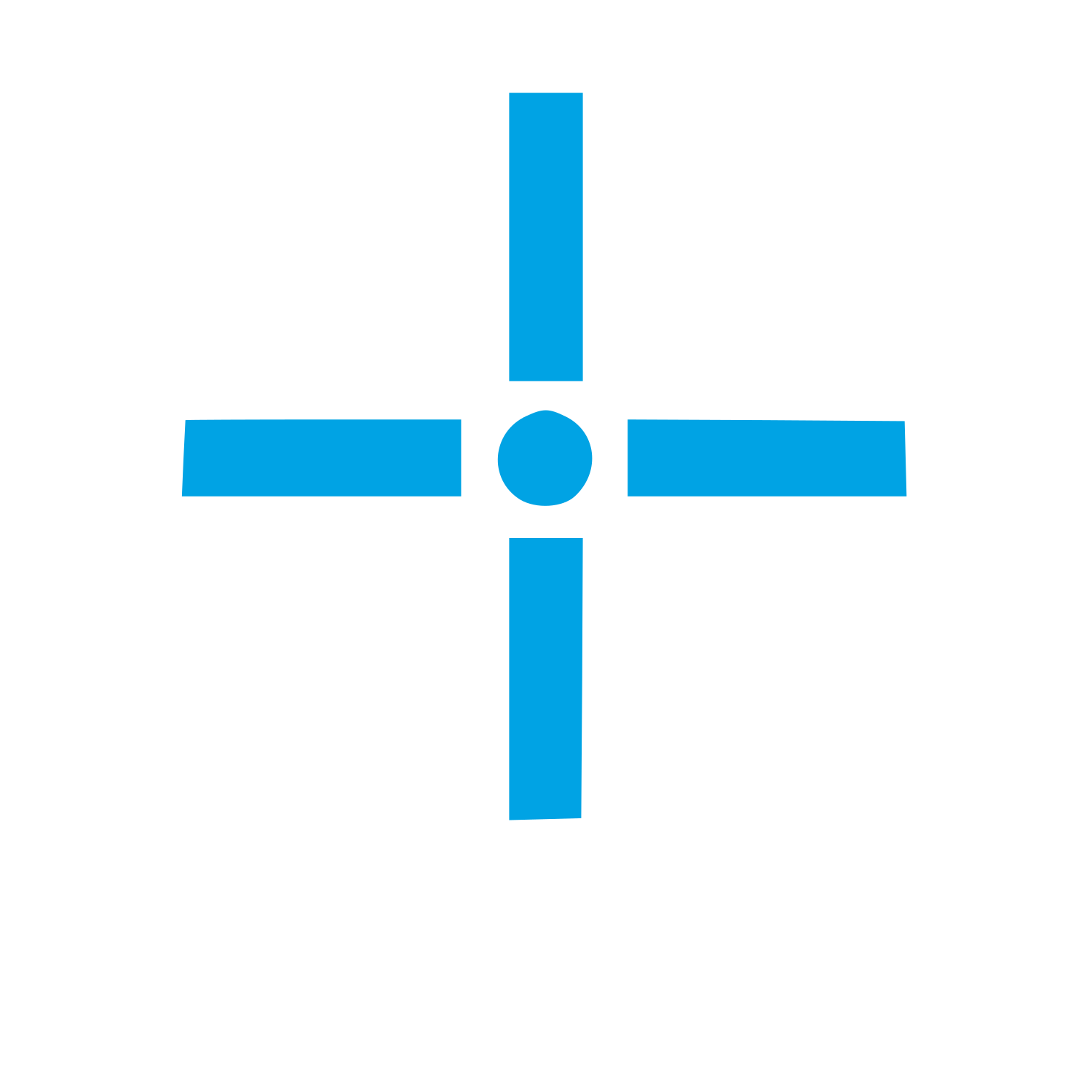 Crosshair Compass Logo #00a3e4