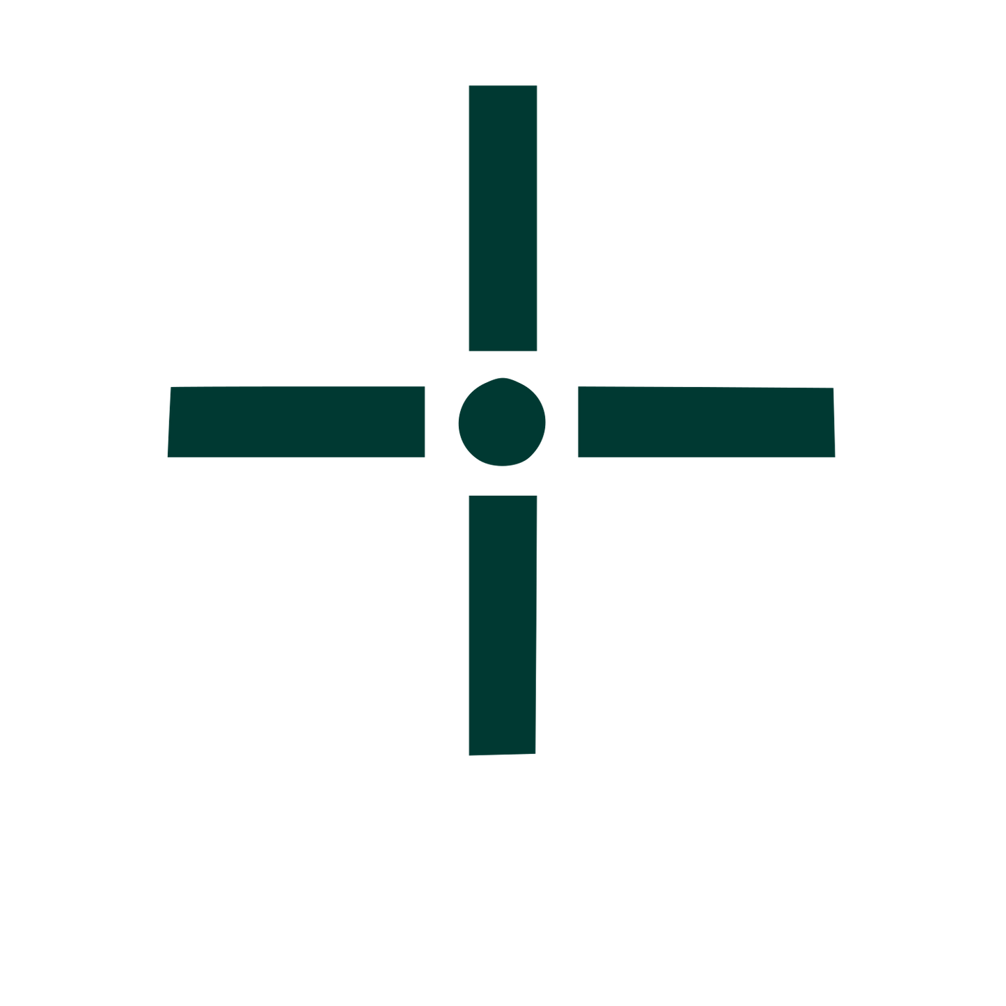 Crosshair Compass Logo #003932