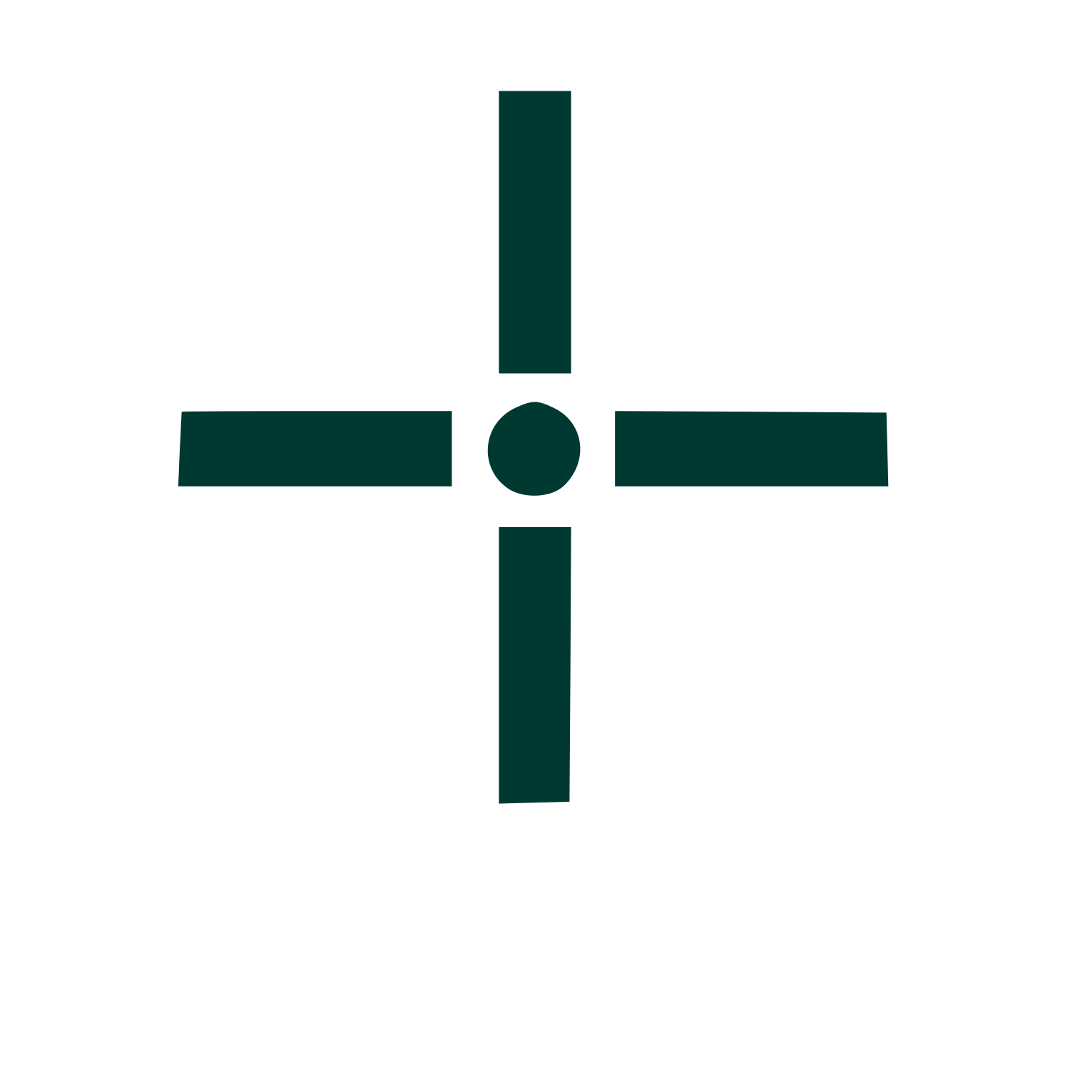 Crosshair Compass Logo #003932