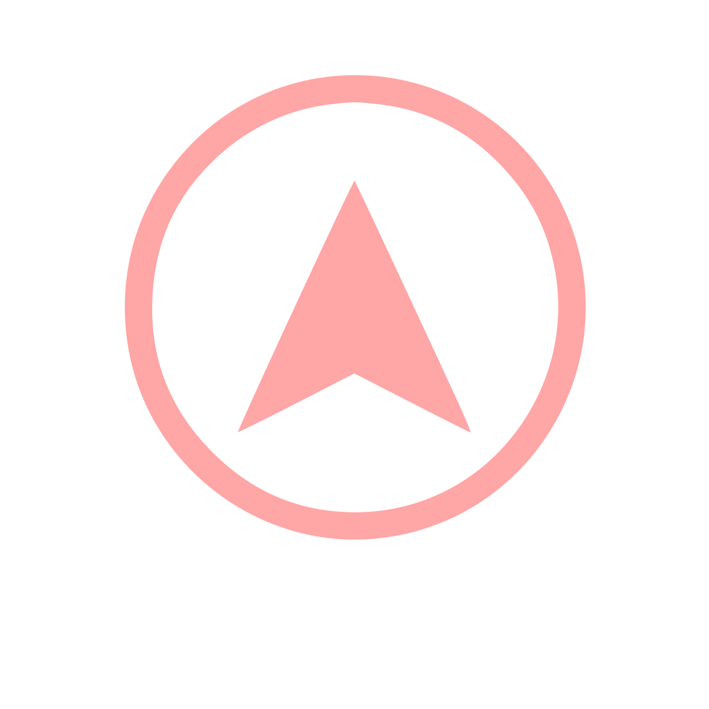 Compass Arrow Circle Logo #ffa6a6