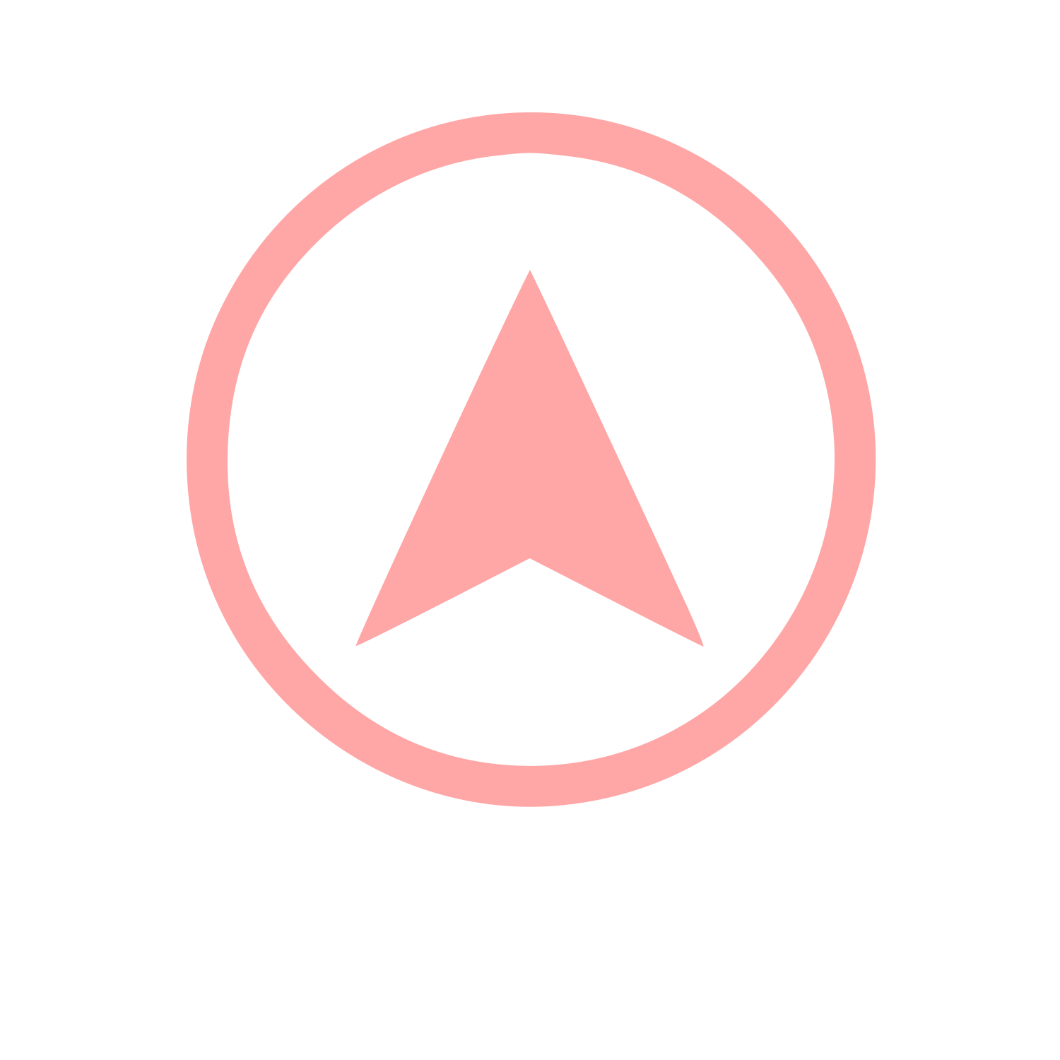 Compass Arrow Circle Logo #ffa6a6