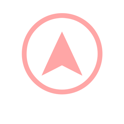 Compass Arrow Circle Logo #ffa6a6