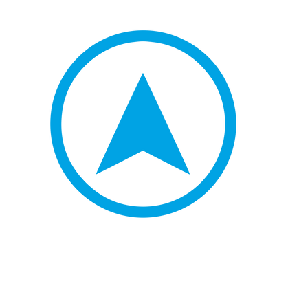 Compass Arrow Circle Logo #00a3e4