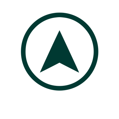 Compass Arrow Circle Logo #003932