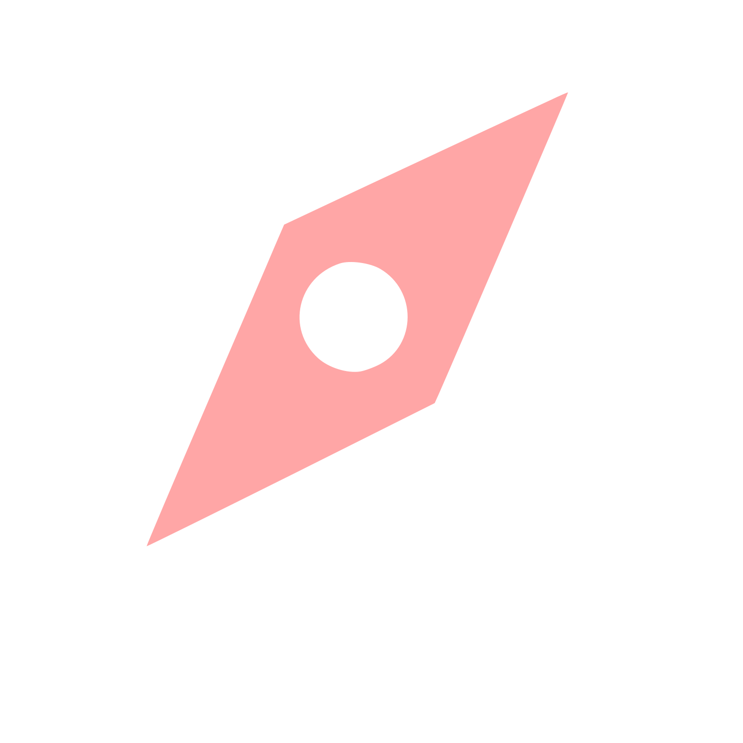 Compass Needle Pointer Logo #ffa6a6