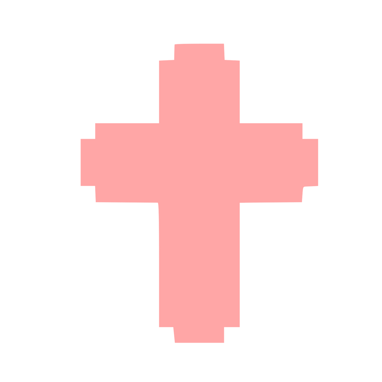 Pixel Cross Logo #ffa6a6