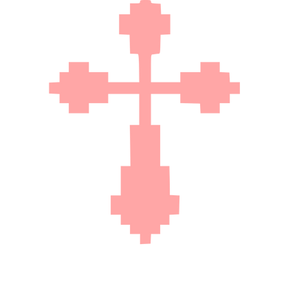 Pixel Cross Logo #ffa6a6