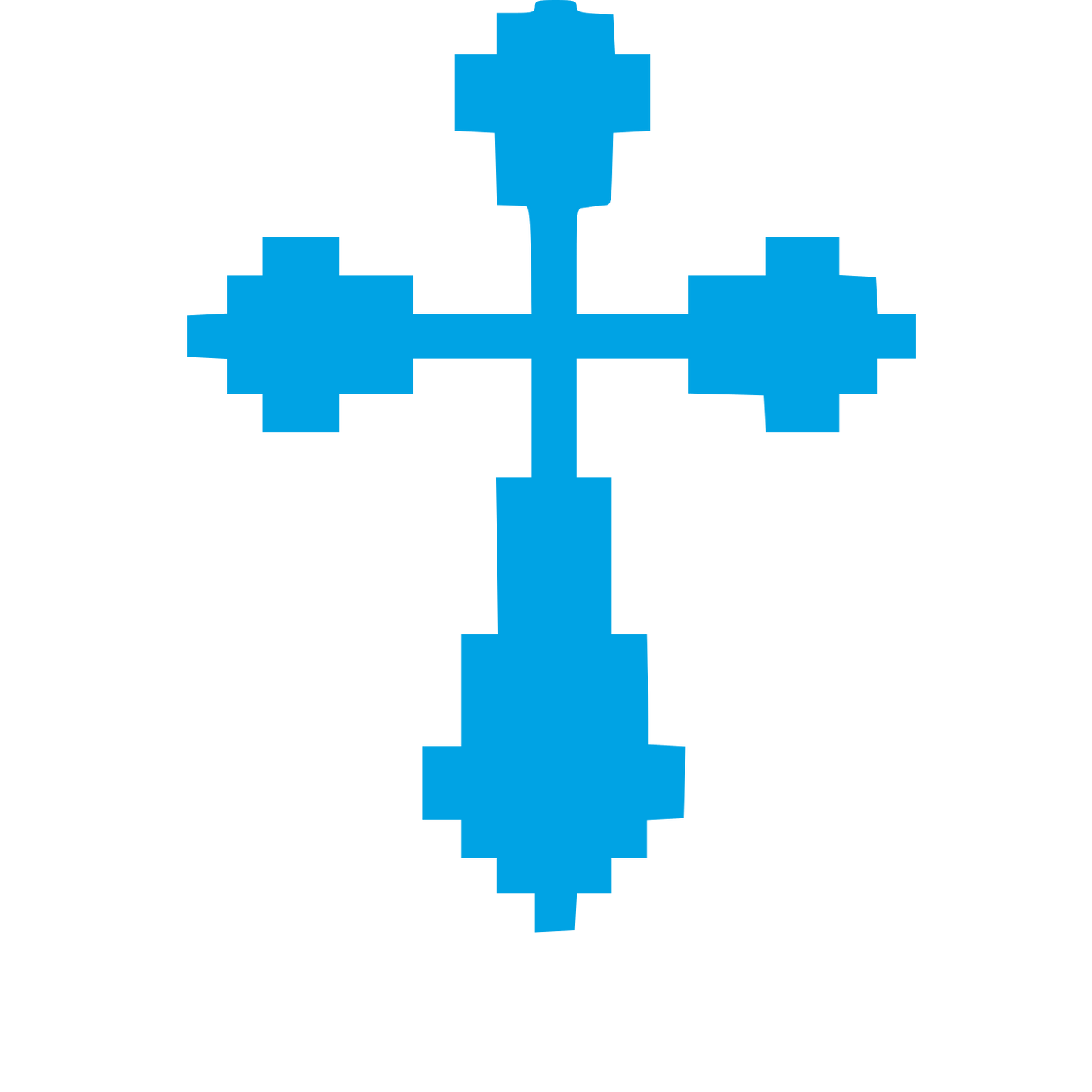 Pixel Cross Logo #00a3e4