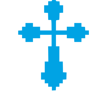 Pixel Cross Logo #00a3e4