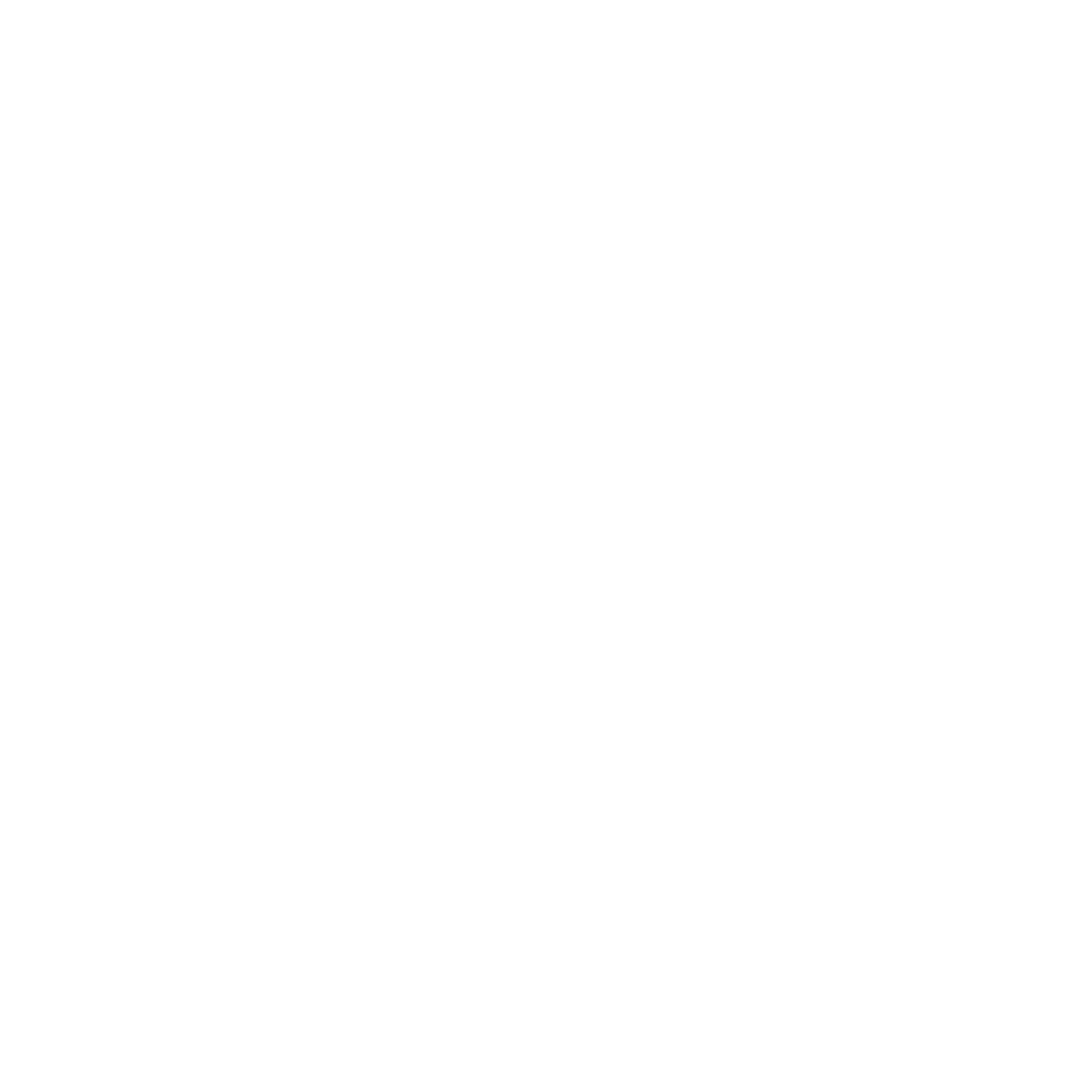 Pixel Cross Logo #ffffff