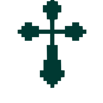 Pixel Cross Logo #003932