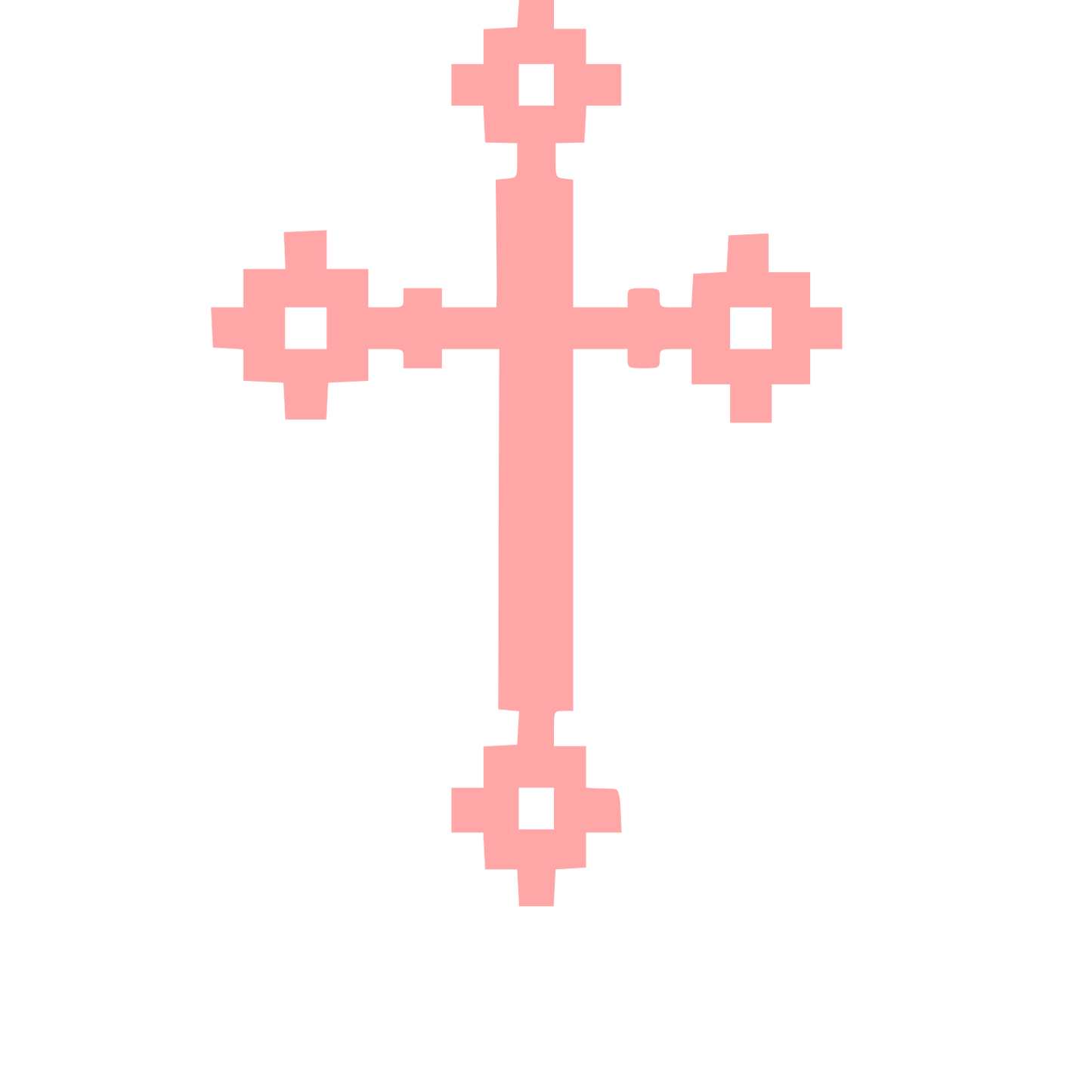Pixel Cross Logo #ffa6a6
